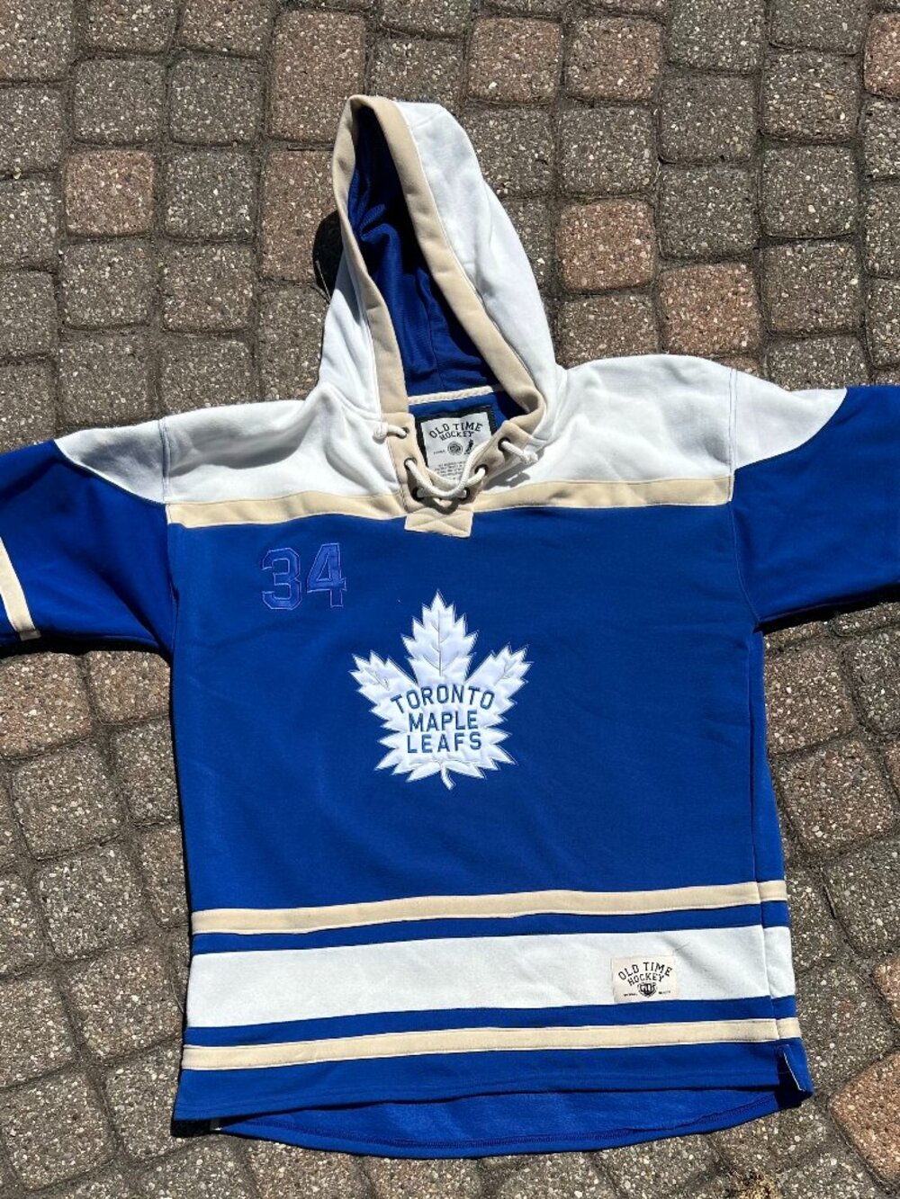 Toronto Maple Leafs Auston Matthews Lace Up Jersey Hoodie Sz XXL